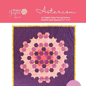 Digital EPP Pattern - Asterism Quilt Pattern - English Paper Piecing - PDF w/ Printable Templates - Instant Download