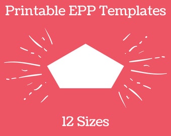 12 Sizes Printable EPP Templates PDF Instant Download Jewel Shape - Etsy