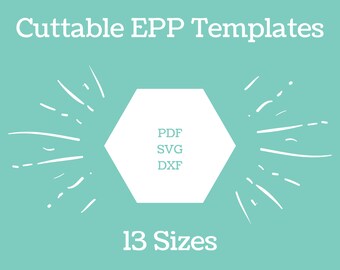 Modelli EPP tagliabili per macchine da taglio Download istantaneo Hexagon EPP / Hexie EPP Shape