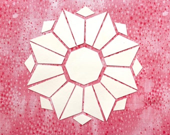 Medium Flower #3 - Flowers & Butterflies EPP Skill-building Series - Precut Paper Templates - English Paper Piecing
