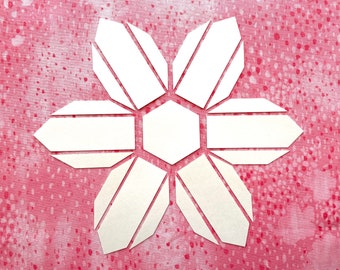 Small Flower #2 of Flowers & Butterflies EPP Skill-building Series - Precut Paper Templates for English Paper Piecing