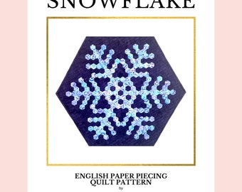 Digital EPP Pattern - Snowflake Quilt Pattern - English Paper Piecing Pattern - Hexagon Quilt Pattern - PDF Templates - Instant Download