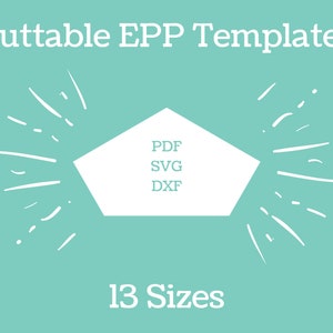 Machine Cuttable EPP Templates for Cutting Machines Instant Download Hexagon Third EPP Shape