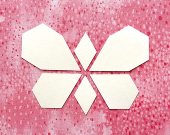 Medium Butterfly #2 of Flowers & Butterflies EPP Skill-building Series - Precut Paper Templates - English Paper Piecing
