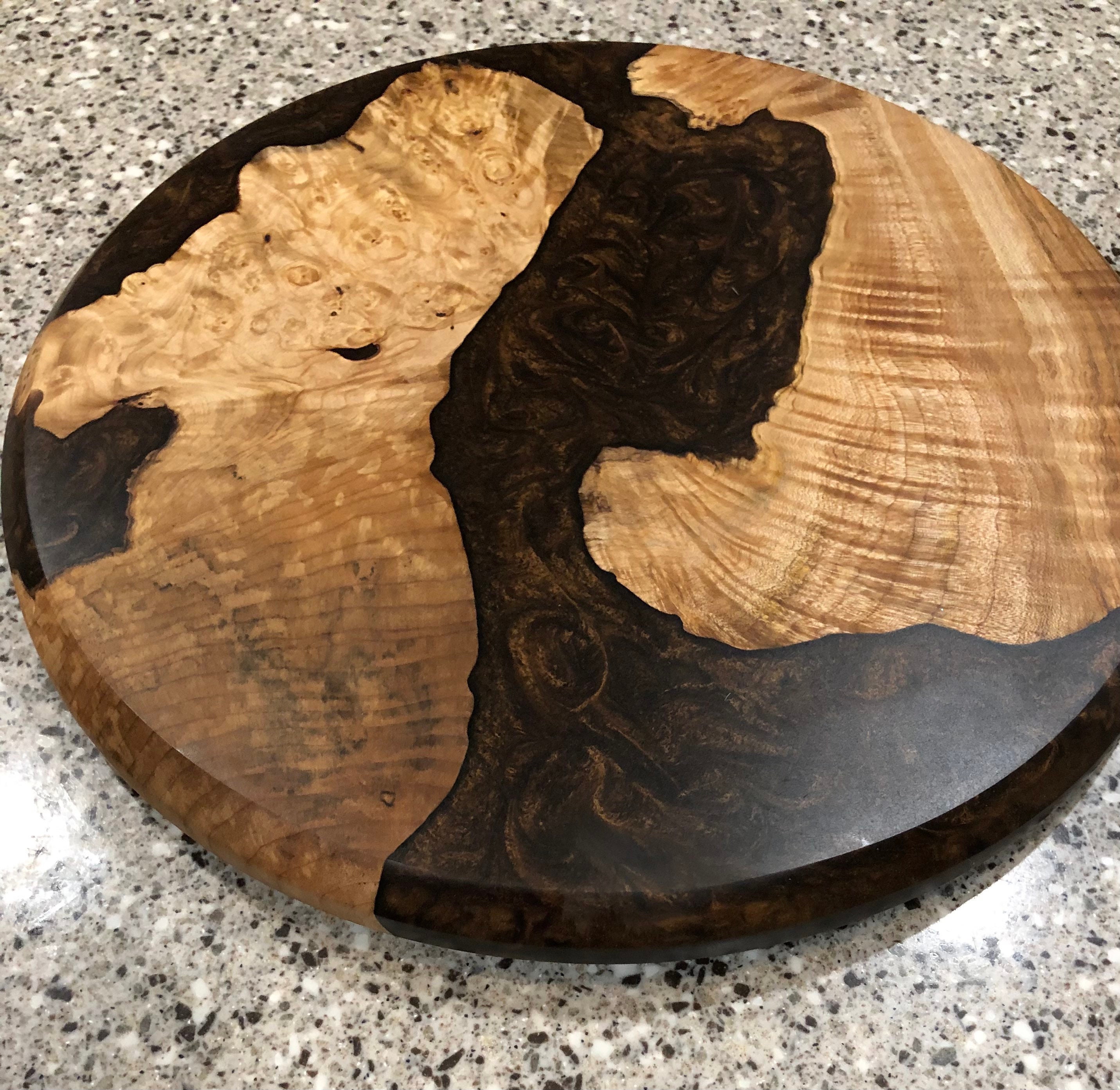 Epoxy and Wood Lazy Susan Etsy