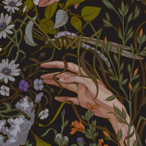 Mystical Wallpaper: Removable Peel & Stick or Traditional (Bathroom, Accent) 3309