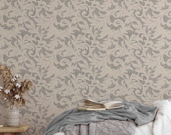 Vintage wallpaper, abstract pattern  - Removable - Peel & Stick and Traditional wallpaper design #3301