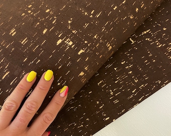Natural Cork wallpaper dark brown wallpaper with gold streaks Grasscloth Unpasted Traditional Wallpaper 48356