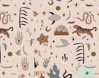 Mystical Desert Tiger Wallpaper, Peel and Stick Canvas