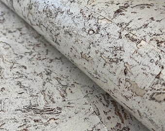 Natural Cork Wallpaper with Gold Wallpaper (NEW Style 48306)