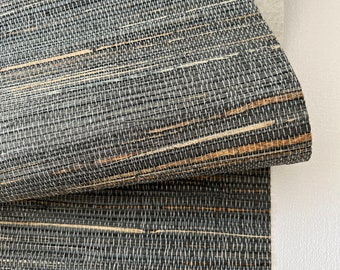 Natural Grasscloth Hemp Wallpaper  matte gray-brown NEW 41065