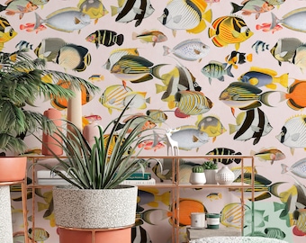 Exotic Fish Wallpaper – Removable Peel and Stick or Traditional