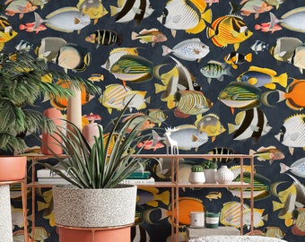 Exotic Fish Wallpaper – Peel and Stick Removable Wallpaper 3207