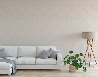 Removable linen textured wallpaper- Peel and stick and Traditional wallpaper - #63386