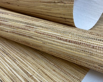 Natural Grasscloth Hemp Woven Traditional Wallpaper 41054