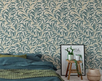Removable wallpaper, William Morris, Peel and Stick Wallpaper, traditional Wallpaper #3481
