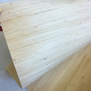 Natural Grasscloth Hemp Neutral beige, a natural color Woven Traditional unpasted Wallpaper 42041