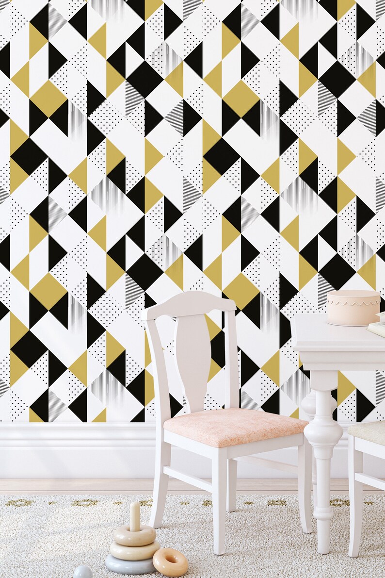 Geometric Triangle Pattern Wallpaper | Available in Peel & Stick or ...