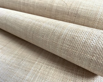 Natural Grasscloth Raffia rough Wallpaper Natural fibers in beige color 45014