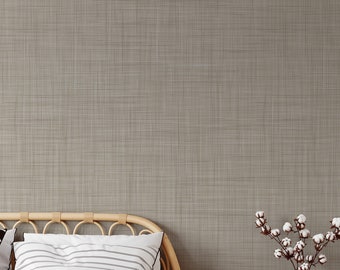 Removable linen textured wallpaper- Peel and stick and Traditional wallpaper - #63401