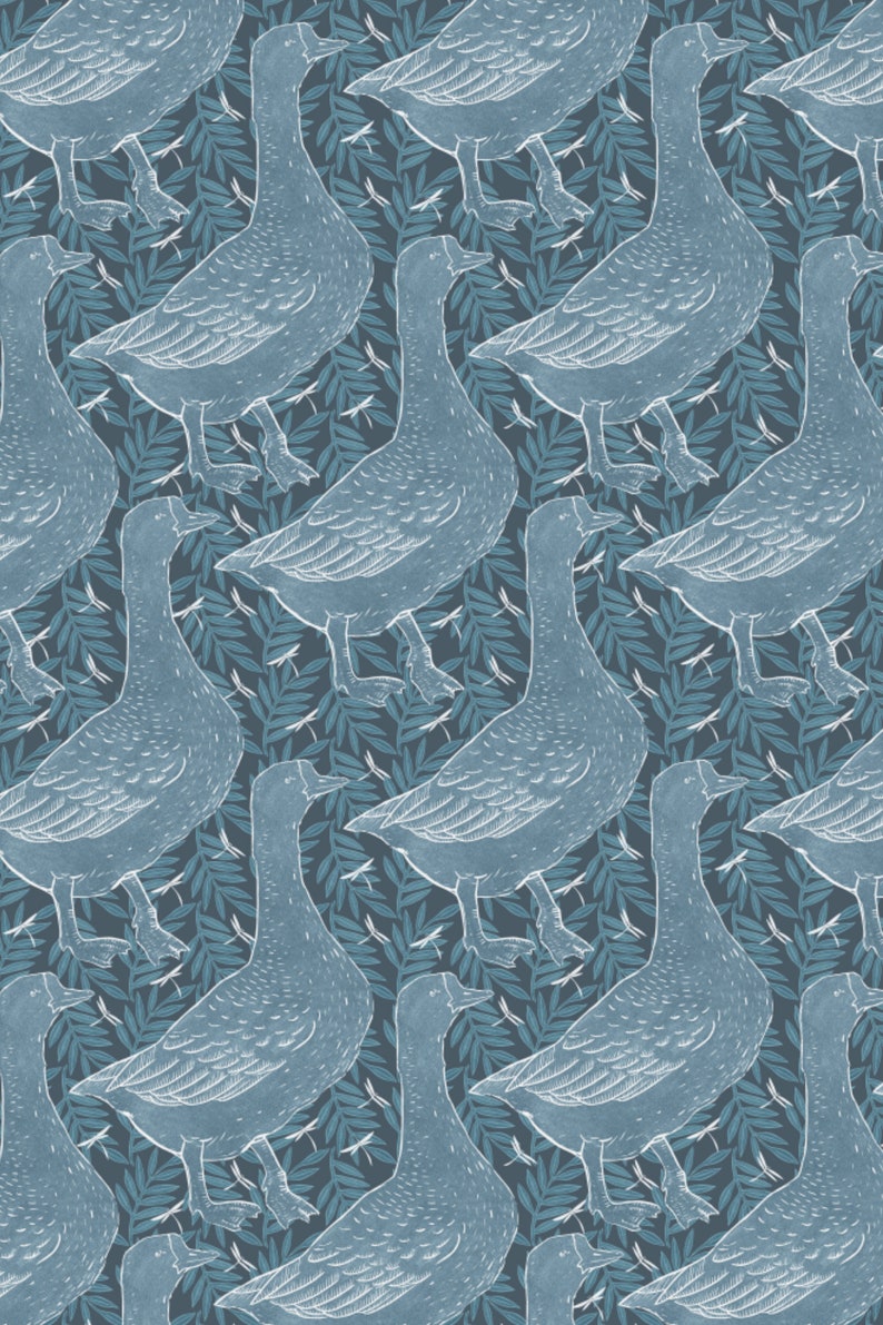 Grey Goose | Peel and Stick Wallpaper | Traditional Unpasted Wallpaper ...