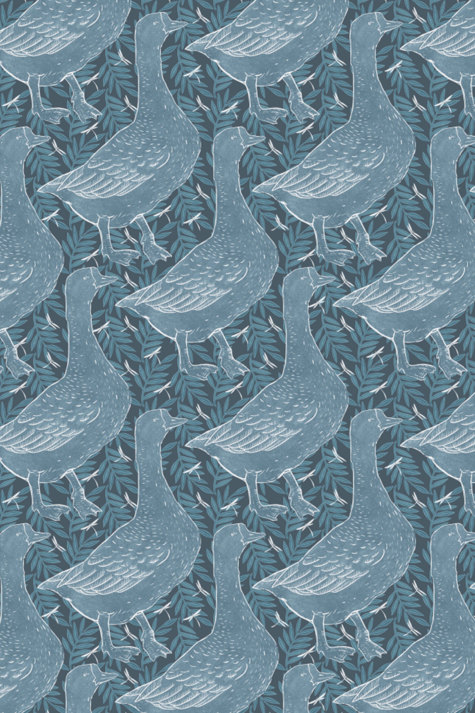 Grey Goose | Peel and Stick Wallpaper | Traditional Unpasted Wallpaper ...