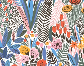 Scandinavian Floral Wallpaper - Removable Peel and Stick