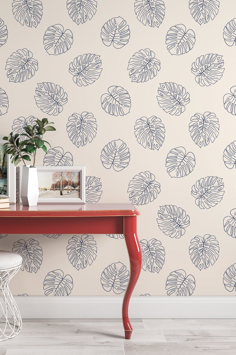 Boho Palm leaves pattern wallpaper