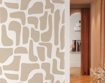 Papel pintado abstracto beige - Despegar y pegar, Papel pintado tradicional 3689