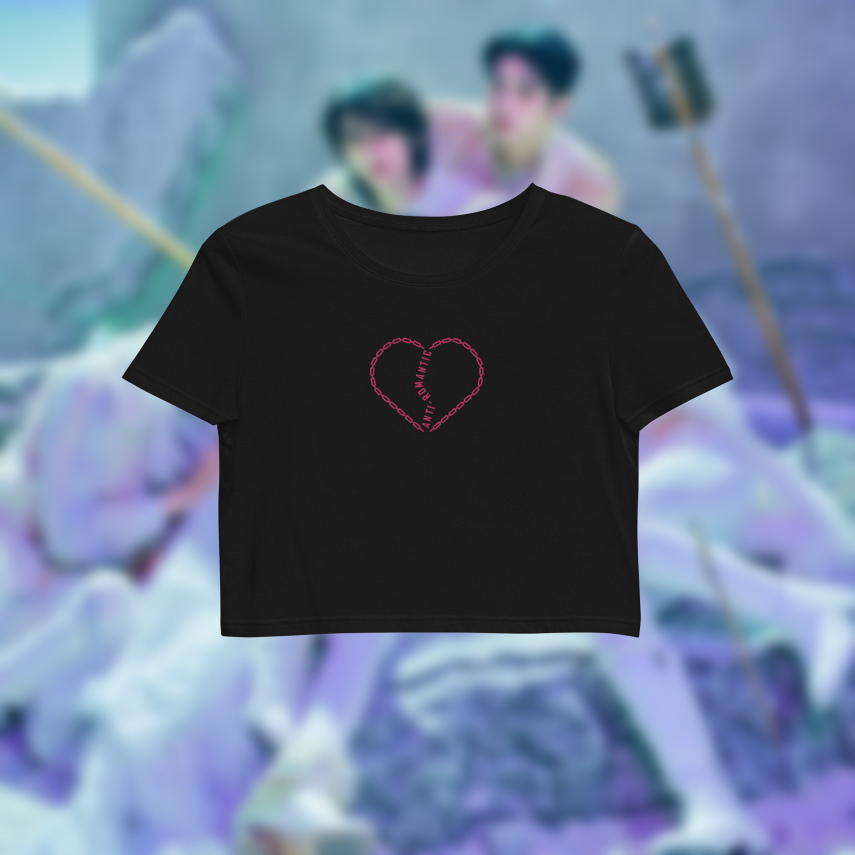 TXT Anti-Romantic Embroidered Crop Top | Etsy