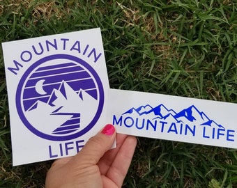 Mountain life decal |sticker | bumper sticker | colorado | california | hiking