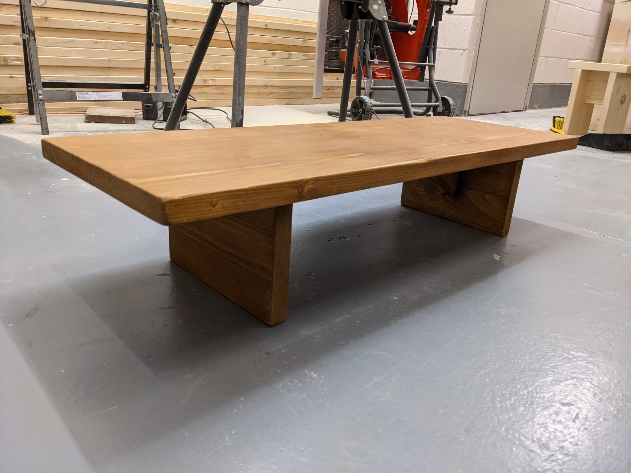 Low Chunky Coffee Table/ Rustic Coffee Table/ Solid Wood Etsy