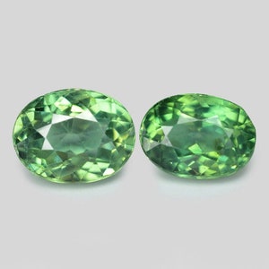 2.97 Cts 2 Pcs Un Heated Natural Green Apatite Loose Gemstones