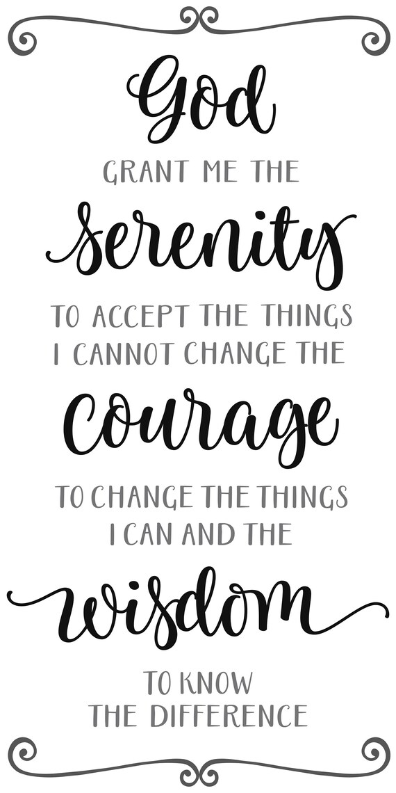 Serenity Prayer SVG | Etsy