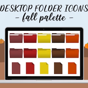 Desktop Folder Icons | Compatible with Mac and Windows Systems | Fall Palette | Digital Download