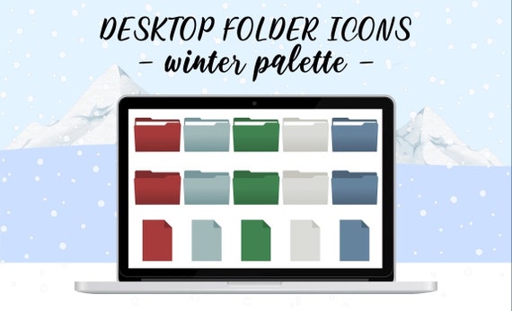 Desktop Folder Icons Compatible With Mac and Windows Systems | Etsy