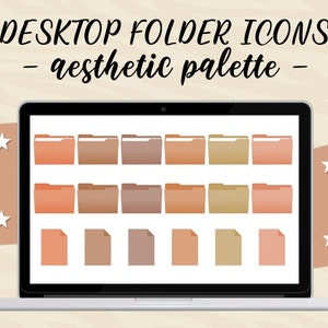 Desktop Folder Icons | Compatible with Mac and Windows Systems | Aesthethic Palette | Digital Download