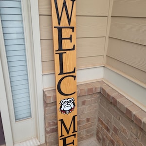 Personalized Welcome Sign | Front Porch Leaner Sign | Raised Letter Welcome Sign | Team Welcome Sign