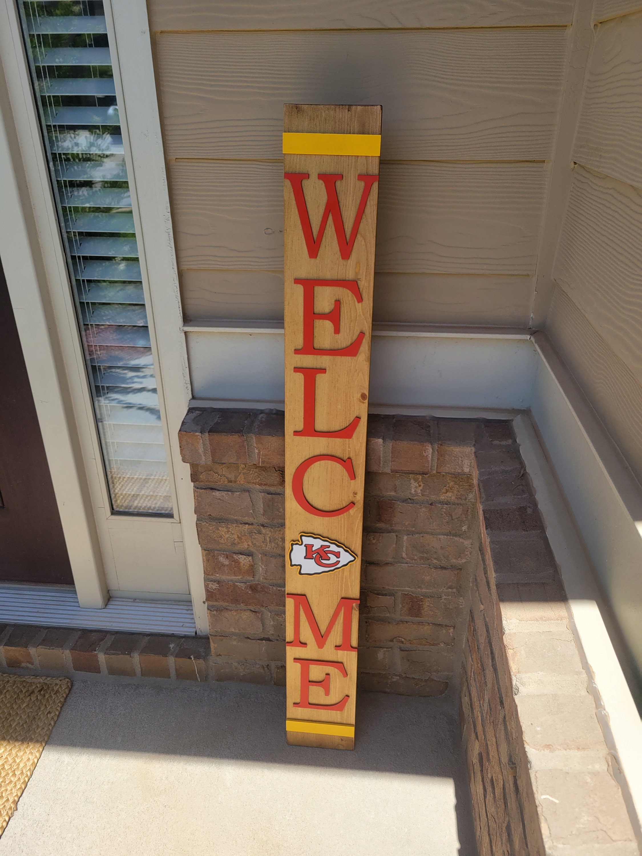 Personalized Wood Welcome Sign: Front Porch Leaner, Raised Letters - Etsy