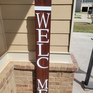 Interchangeable Welcome Sign | Front Porch Sign | Interchangeable Welcome Sign | Leaning Sign with Interchangeable Icons | 4FT | 5FT |
