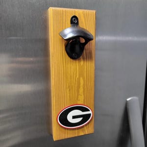 PERSONALIZED Magnetic Bottle Opener for Fridge. Ncaa, Mlb, Nba, and Nfl teams available!