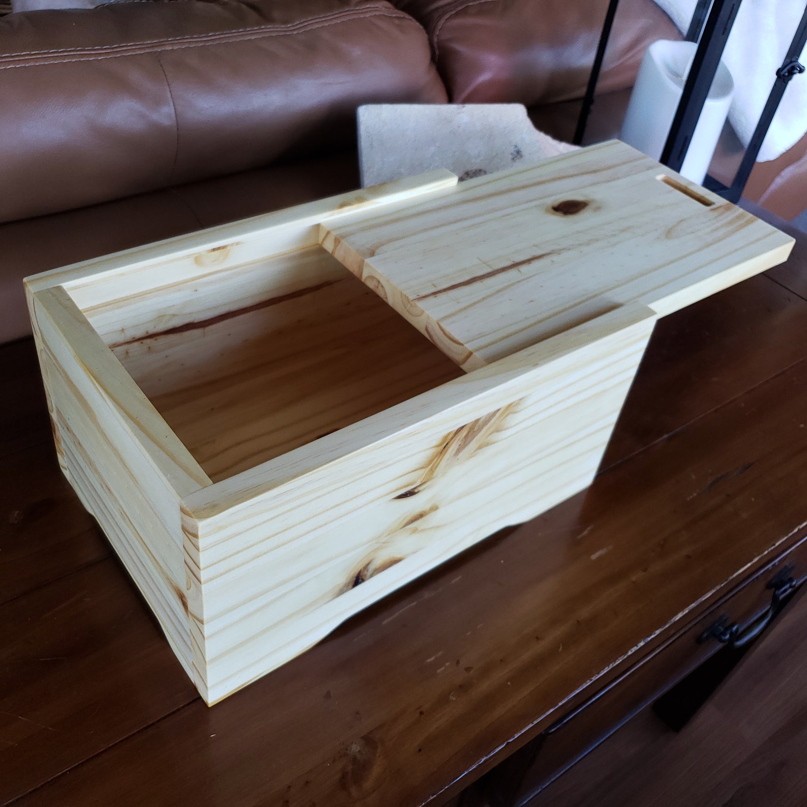 Wooden Sliding Lid Keepsake Box Wooden Box With Lid Sliding Etsy