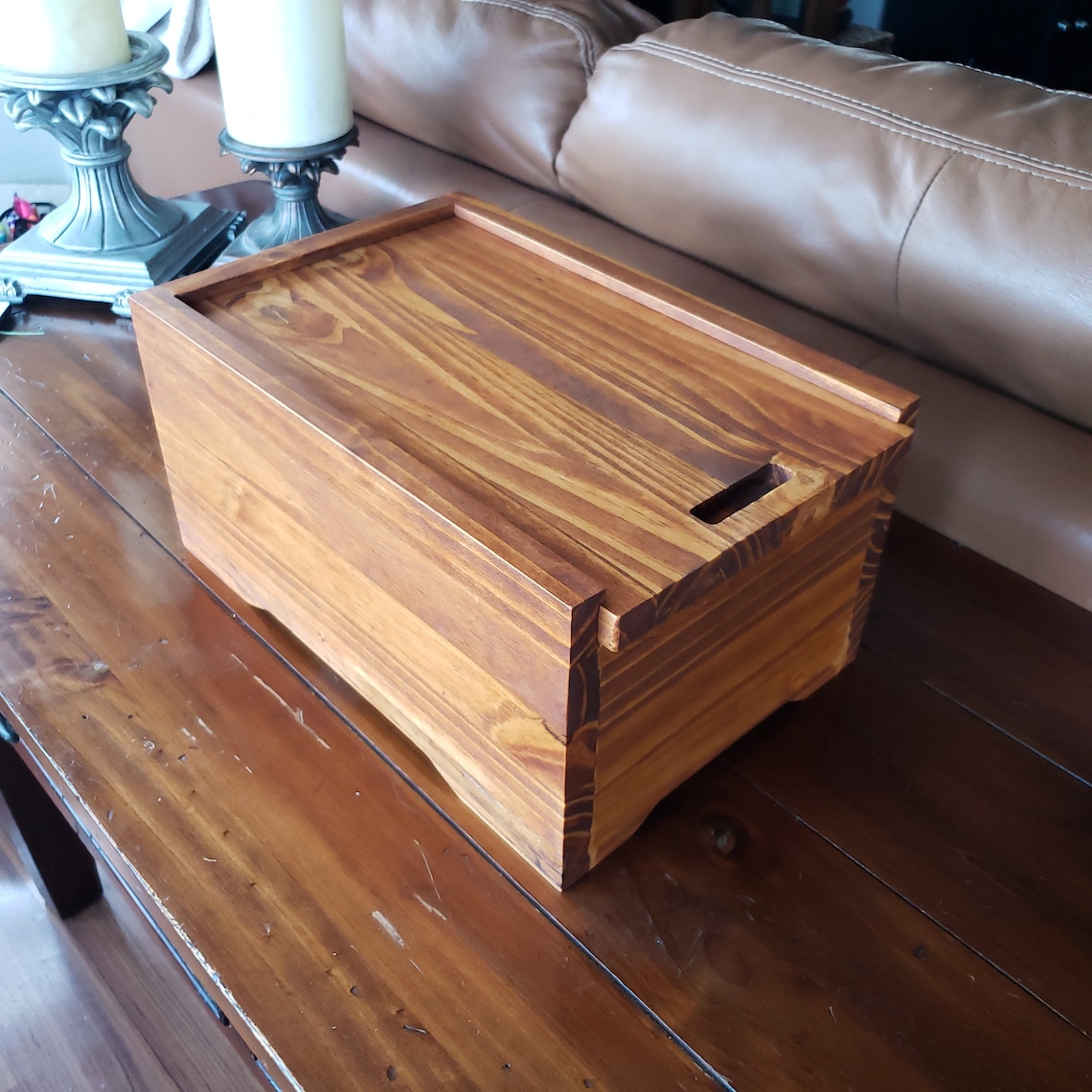 Wooden Sliding Lid Keepsake Box Wooden Box With Lid Sliding Etsy