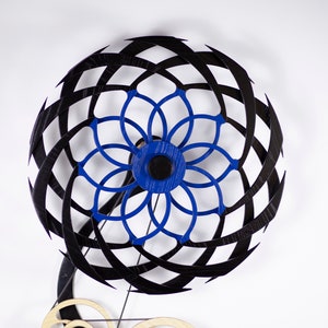 The Hydrangea wooden kinetic sculpture - Hydrangea wooden kinetic art/ wooden kinetic decor/ wooden decor/ wall decor/ home living decor