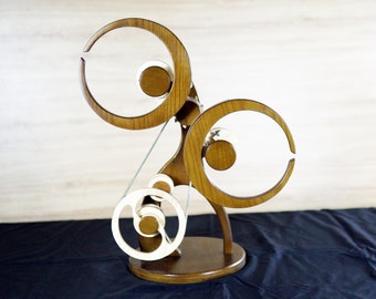 Tango - Wooden kinetic sculpture for table - office kinetic sculpture - tabletop kinetic sculpture - Kinetic sculpture desk