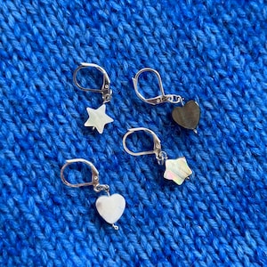 Pearl Hearts & Stars Stitch Markers