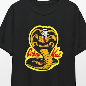 Cobra Kai Snake t-shirt, Strike First Karate Kid Parody Custom Inspired