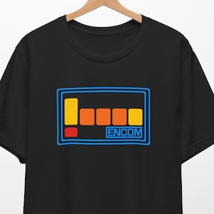 ENCOM Tron t-shirt, Computer Flynn Arcade 1982 Sci-Fi Master Control Program