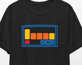 ENCOM Tron t-shirt, Computer Flynn Arcade 1982 Sci-Fi Master Control Program