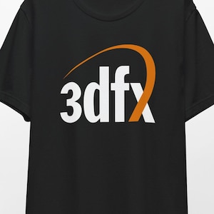 3dfx-T-shirt, interactieve computergames Videokaart Voodoo Graphics Doom Quake Retro Beëindigd